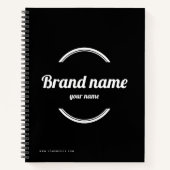 Schwarz-Weiß-Geschäftsdesign Notizblock (Vorderseite)