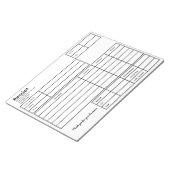 Schwarz-Weiß-Geschäftsvorlage erhalten Notizblock (angewinkelt)