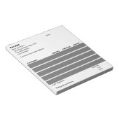 Schwarz-Weiß-Geschäftsvorlage erhalten Notizblock (angewinkelt)