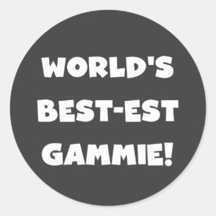 Schwarz-Weiß-Geschenke aus der Gammie der Welt Runder Aufkleber