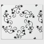 Schwarz/Weiß Geschenkpapier (Flach)