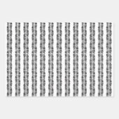 Schwarz-Weiß-Geschenkwrap Geschenkpapier Set (Vorderseite 3)