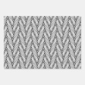 Schwarz-Weiß-Geschenkwrap Geschenkpapier Set (Vorderseite)