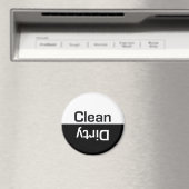 Schwarz-Weiß-Geschirrspüler Sauberes Geschirr Magnet (In Situ (Geschirrspüler))