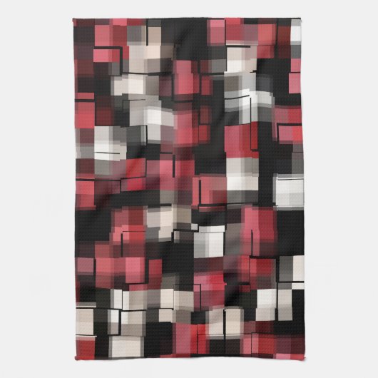 Schwarz-weiß Geschirrtuch (Vertikal)