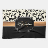 Schwarz/Weiß Geschirrtuch (Horizontal)