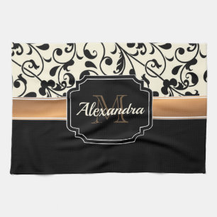 Schwarz/Weiß Geschirrtuch