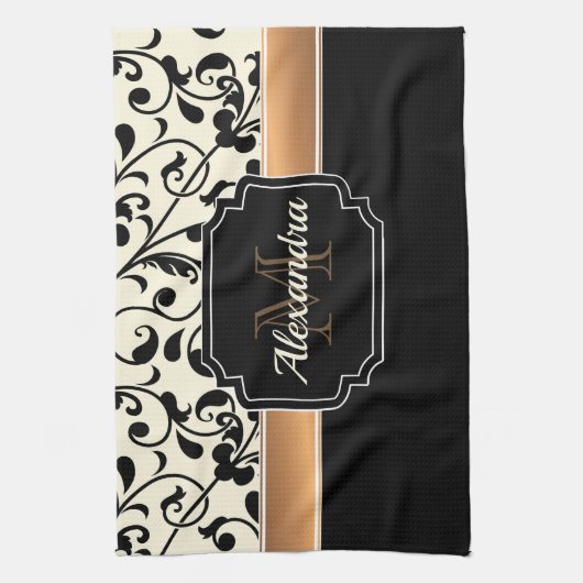 Schwarz/Weiß Geschirrtuch (Vertikal)