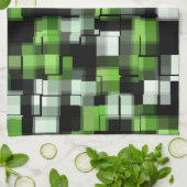 Schwarz-weiß Geschirrtuch (Gefaltet)