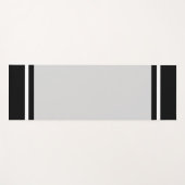 Schwarz/Weiß gestreift auf leicht silbergrau Yogamatte (Vorderseite (Horizontal))