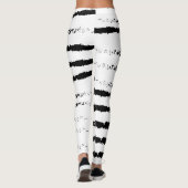 Schwarz-weiß gestreift leggings (Rückseite)