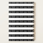 Schwarz-weiß gestreift Modernes Design Planer (Rückseite)