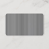 schwarz-weiß gestreift visitenkarte (Vorderseite)