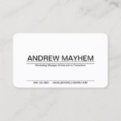 schwarz-weiß gestreift visitenkarte (Rückseite)