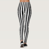Schwarz-weiß gestreifte Leggings (Rückseite)