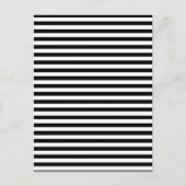 Schwarz & Weiß gestreifte Postkarte (Vorderseite)