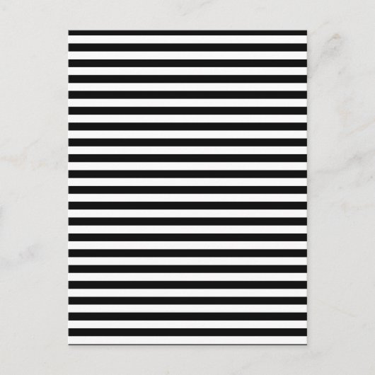 Schwarz & Weiß gestreifte Postkarte (Vorderseite)