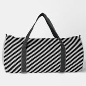Schwarz-Weiß gestreifter Baseballspieler Duffle Bag (Vorderseite)