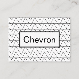 Schwarz-weiß gestreifter Chevron-Streifen Visitenkarte