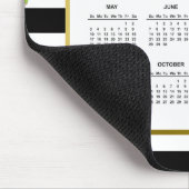 Schwarz-weiß gestreiftes Blumengold | Kalender 202 Mousepad (Ecke)
