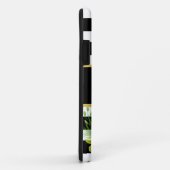 Schwarz-weiß gestreiftes Blumengold | Stilvoll Case-Mate iPhone Hülle (Hinten/Rechts)