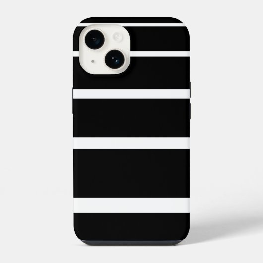 Schwarz-weiß gestreiftes Case-Mate iPhone-Case iPhone Hülle (Rückseite)