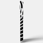 Schwarz-weiß gestreiftes iPhone Case oder Farbausw (Rückseite / Links)