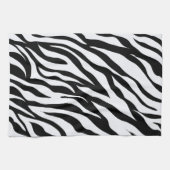 Schwarz-weiß gestreiftes Zebramuster Tierprint Geschirrtuch (Horizontal)