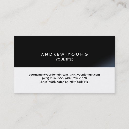 Schwarz-weiß gestrichelte Berufliche Visitenkarte (Vorderseite)