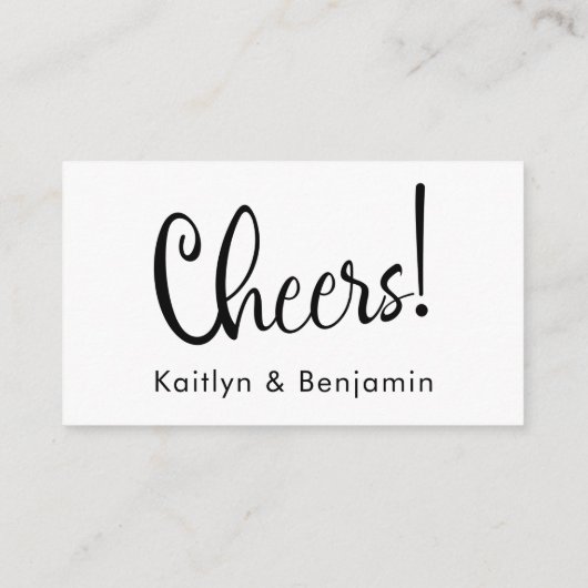 Schwarz-Weiß-Getränke-Karten Beipackkarten Begleitkarte (Rückseite)