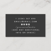 Schwarz-Weiß-Gezeichnet Flaschenöle Spezialist Visitenkarte (Rückseite)