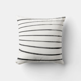 Schwarz/Weiß gezogene Streifen, gepfropft Kissen