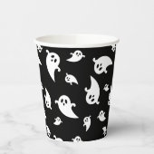Schwarz-Weiß-Ghost-Muster Halloween Pappbecher (Links)