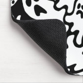 Schwarz-Weiß-Ghost-Muster Mousepad (Ecke)