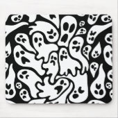 Schwarz-Weiß-Ghost-Muster Mousepad (Vorne)