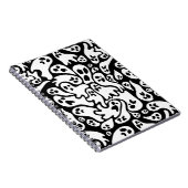 Schwarz-Weiß-Ghost-Muster Notizblock (Rechte Seite)