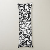 Schwarz-Weiß-Ghost-Muster Seitenschläferkissen (Rückseite (Vertikal))