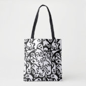 Schwarz-Weiß-Ghost-Muster Tasche (Vorderseite)