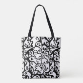 Schwarz-Weiß-Ghost-Muster Tasche (Rückseite)