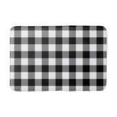 Schwarz-Weiß-Gingham Badematte (Vorderseite)