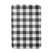 Schwarz-Weiß-Gingham Badematte (Vorderseite Vertikal)