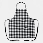 Schwarz-Weiß-Gingham-Buffalo-Karo Schürze (Vorderseite)
