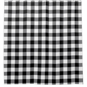Schwarz-Weiß-Gingham Duschvorhang