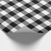 Schwarz-Weiß-Gingham Geschenkpapier (Ecke)