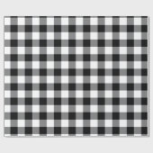 Schwarz-Weiß-Gingham Geschenkpapier (Flach)