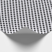 Schwarz Weiß Gingham. Geschenkpapier (Ecke)