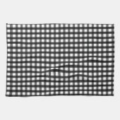Schwarz-Weiß-Gingham Geschirrtuch (Horizontal)