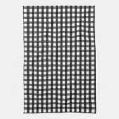 Schwarz-Weiß-Gingham Geschirrtuch (Vertikal)