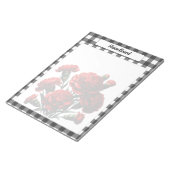 Schwarz-Weiß-Gingham-Gingham-Vision-Board Notizblock (angewinkelt)