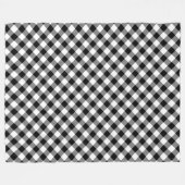 Schwarz-Weiß Gingham Kariert Fleece Blanket (Vorderseite (Horizontal))